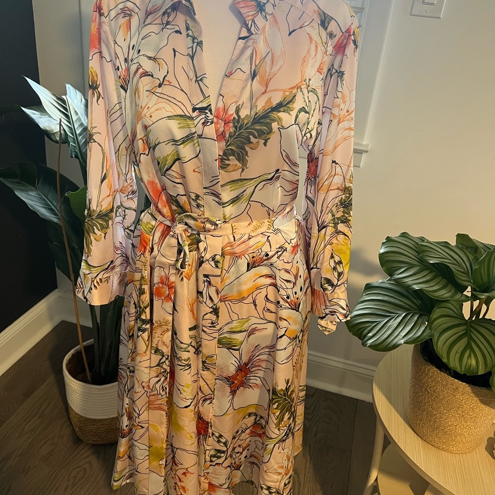 Floral Print Wrap Dress